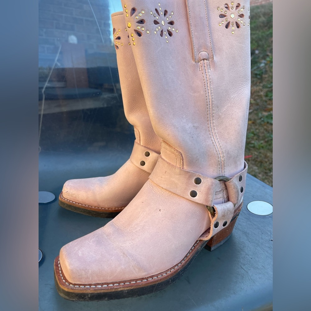 Frye cowboy boots.